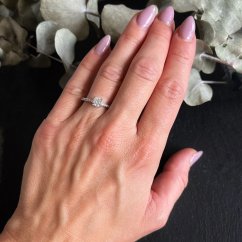 Prsten se zirkonem stříbro 925/1000 rhodiované