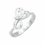 Prsteň s kamienkami striebro 925/1000 rhodiované - Velikost prstenu: 51