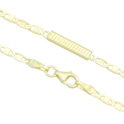 Stříbrný náramek pozlacený vzor Marine 3,5mm