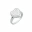 Stříbrný prsten ve tvaru srdíčka - Velikost prstenu: 54