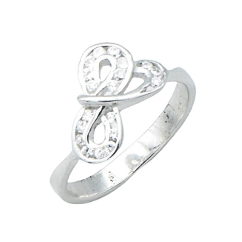 Prsteň s kamienkami striebro 925/1000 rhodiované - Velikost prstenu: 56