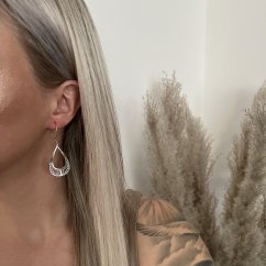 Luxusní stříbrné náušnice rhodiované