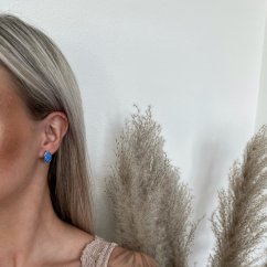 Náušnice stříbro 925/1000 rhodiované s opálem