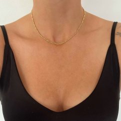 Stříbrný řetízek pozlacený 24k vhodný také na nohu