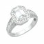 Stříbrný prsten s kamínky - Velikost prstenu: 55