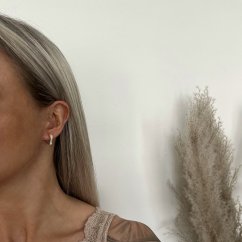 Náušnice pozlacené luxusní srdce se zirkony 3mm