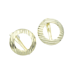 Stříbrné náušnice pozlacené 24k zlatem 15mm