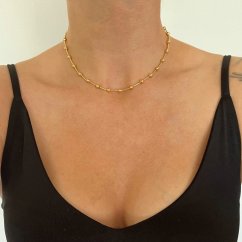 Stříbrný řetízek pozlacený kuličkový 3mm hodí také na nohu