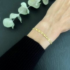 Stříbrný náramek Valentino 3mm pozlacený