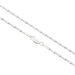 Stříbrný náramek kroucený 2mm rhodiovaný