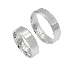 Snubní stříbrný prstýnek 6mm rhodiovaný