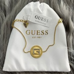 Dámský luxusní náramek GUESS se zirkony z pozlacené chirurgické oceli