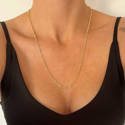 Stříbrný řetízek pozlacený vzor Marine 3mm délka 60cm