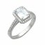 Stříbrný prsten s velkým zirkonem  8mm * 6mm - Velikost prstenu: 55