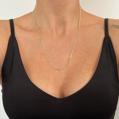 Strieborná retiazka vzor Marine 3mm pozlacený 55cm