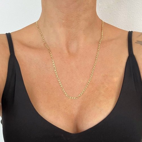 Strieborná retiazka pozlátená figaro 3mm dĺžka 60cm