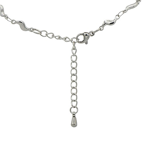 Náramek z chirurgické oceli se srdíčkem a minerály z achátu nastavitelný