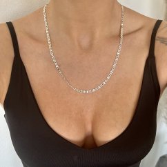 Stříbrný řetízek 4mm vzor Marina Gucci délka 55cm
