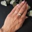 Prsten srdce s kamínky stříbro 925/1000 rhodiované - Velikost prstenu: 52