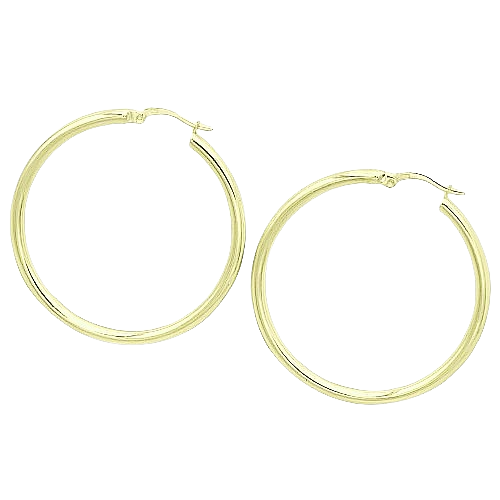 Stříbrné pozlacené náušnice kruhy šířka 3mm průměr 40mm