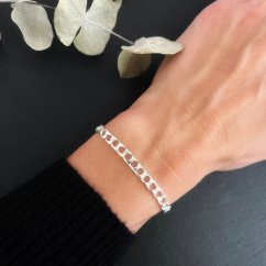 Náramek očka 4mm stříbro 925/1000