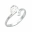 Prsten s kamínky stříbro 925/1000 rhodiované - Velikost prstenu: 54