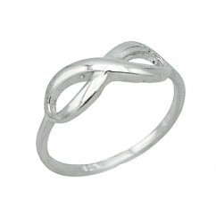 Stříbrný prsten nekonečno dámský rhodiovaný