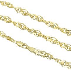 Strieborná retiazka krútená 6mm dĺžka 50cm pozlátená