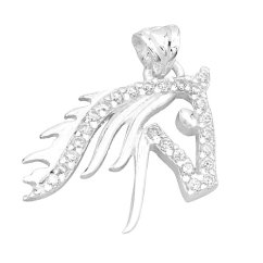 Stříbrný přívěšek hlava koně 24mm stříbro 925/1000
