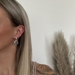 Stříbrné náušnice visací stříbro 925/1000 s opálem