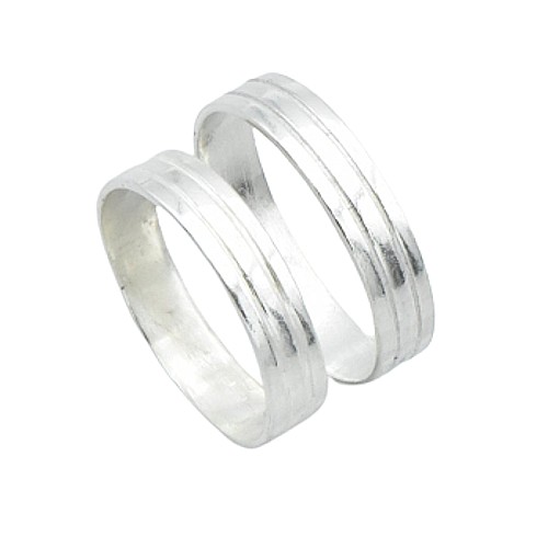 Stříbrný snubní prstýnek 5mm - Velikost prstenu: 64