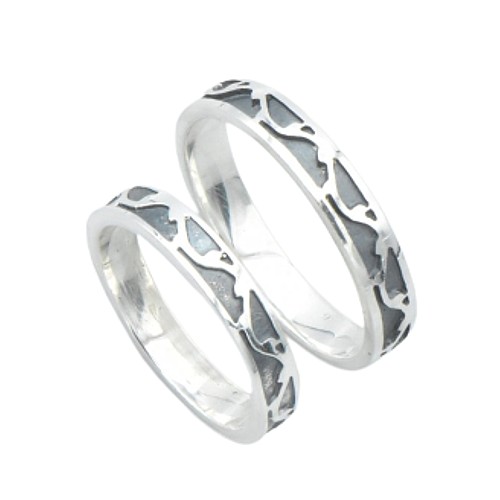 Stříbrné snubní prsteny 3mm
