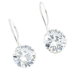 Náušnice stříbrné 22mm s kulatým zirkonem