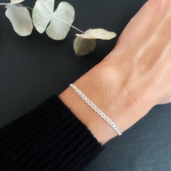 Decentní náramek 3mm stříbro 925/1000