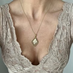 Stříbrný přívěšek Panna Maria stříbro 925/1000 zlaceno 18k