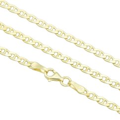 Stříbrný řetízek pozlacený vzor Marina Gucci 3mm délka 60cm