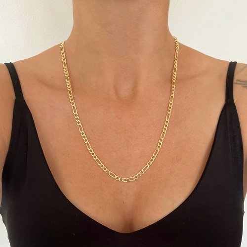 Stříbrný řetízek pozlacený figaro 5mm délka 60cm