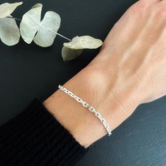 Náramek očka 3mm stříbro 925/1000