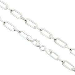 Stříbrný náramek oválná oka 11mm * 5mm spojovaná očky 7mm * 4mm