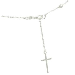 Stříbrný náramek s křížkem a madonkou