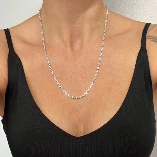 Stříbrný řetízek široký 3mm délka 55cm