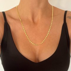 Stříbrný řetízek Valentino 3mm pozlacený 60cm