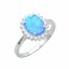 Prsteň s opál modrý - Velikost prstenu: 54