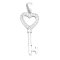 Strieborný prívesok kľúč lásky so zirkónmi 33mm