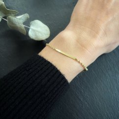 Stříbrný pozlacený náramek dámský 2mm