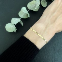 Stříbrný náramek Valentino 3mm pozlacený