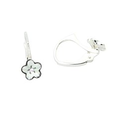 Stříbrné náušnice Swarovski kytičky Winter Love 6mm