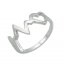 Prsteň srdca s pulznou krivkou striebro 925/1000 rhodiované - Velikost prstenu: 57
