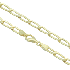 Stříbrný náramek stejnotvarých oček 6mm pozlacený