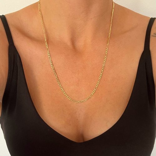 Strieborná retiazka pozlátená figaro 3mm dĺžka 50, 55cm